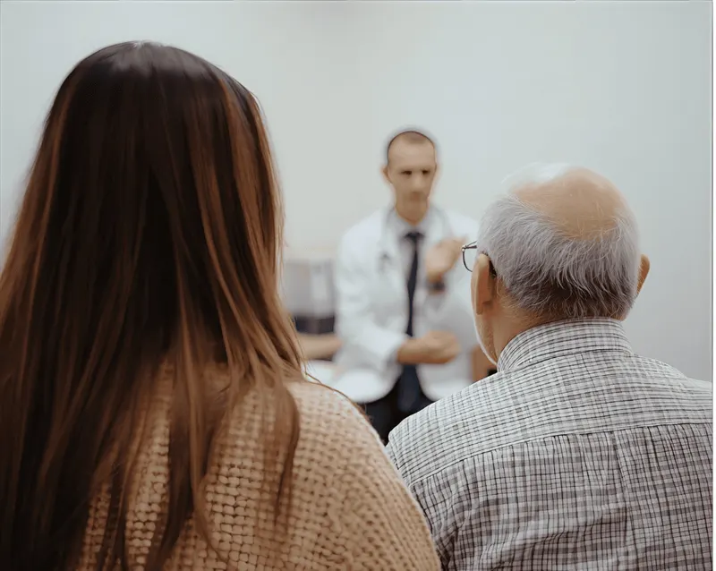 Un accompagnant aide une personne âgée à se préparer pour un rendez-vous médical